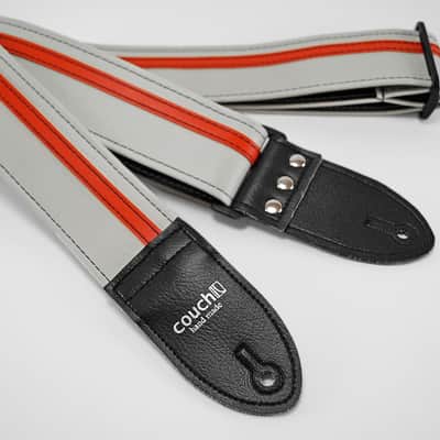 Couch White With Orange Racer X Guitar Strap image 1