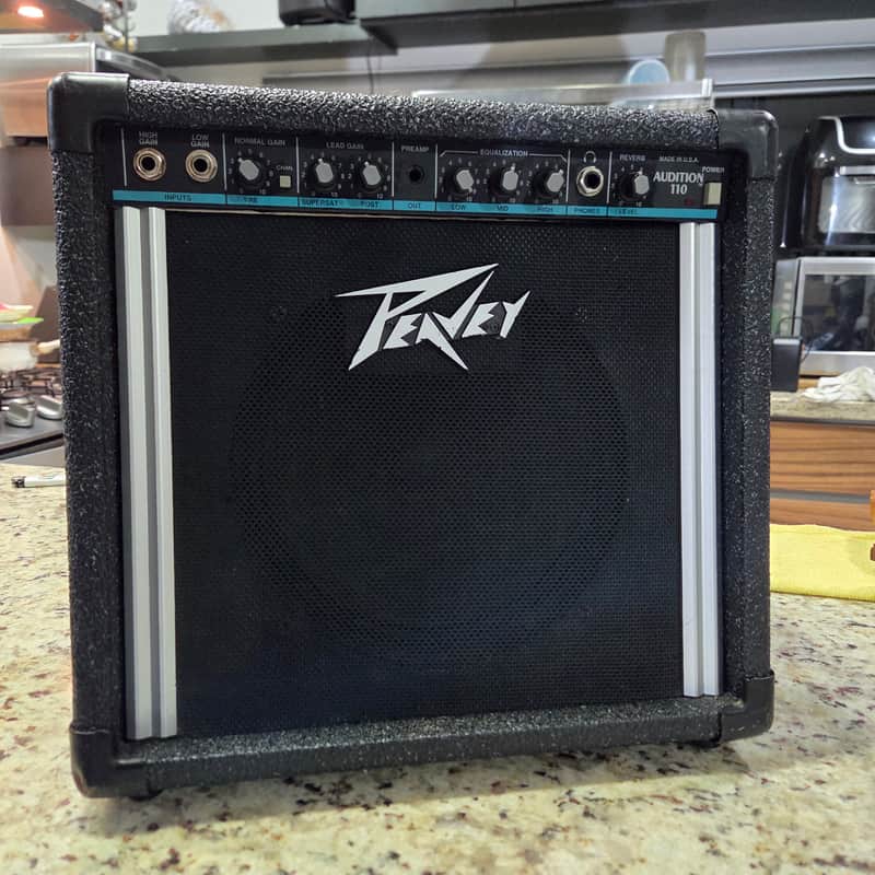Peavey Audition 110 25-Watt 1x10" Guitar Combo 1980s - Black with Blue Stripe image 1