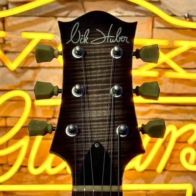 Nik Huber LEFT HANDED KRAUSTER II “ Custom Shop” KORINA & Super Flame Top 2016 Charcoal Black image 7
