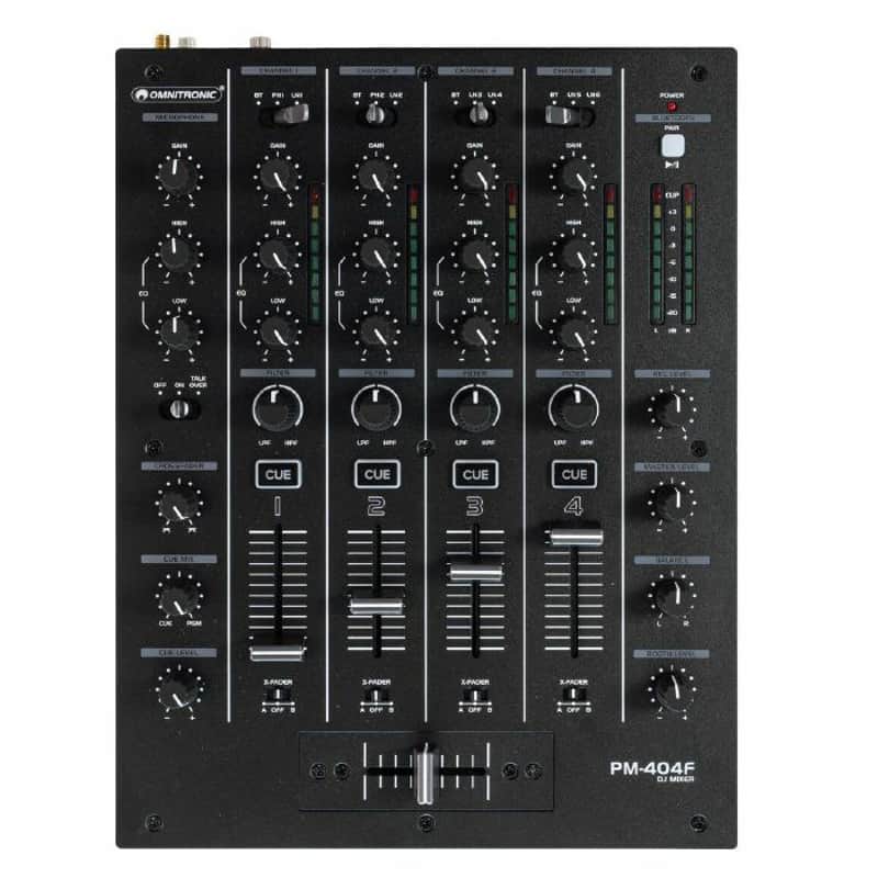 Omnitronic PM-404F 4-Channel DJ Mixer With Filter & Bluetooth image 1