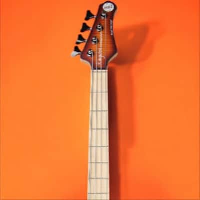 MTD Kingston Kingston Saratoga Deluxe 4 Deep Cherry Burst Satin, Maple Fretboard image 3