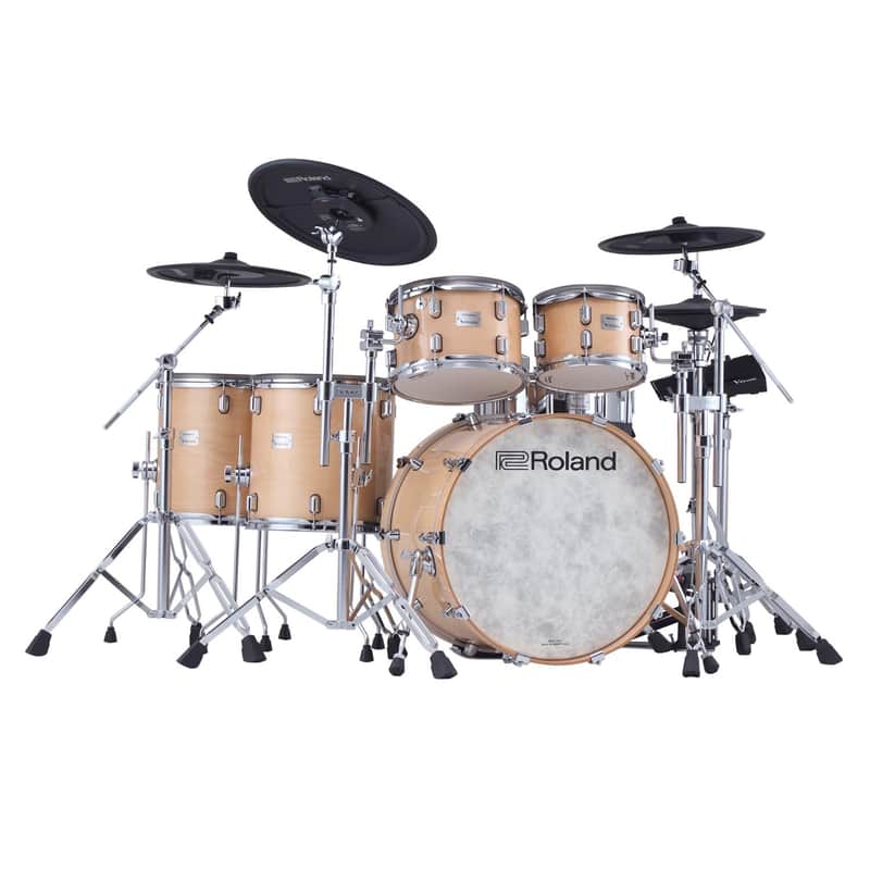 Roland VAD716 V-Drums Acoustic Design 716 Drum Set Gloss Natural image 1
