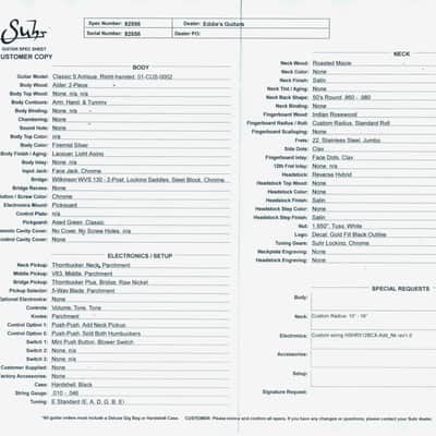 Suhr Classic S Antique Roasted - Firemist Silver image 16
