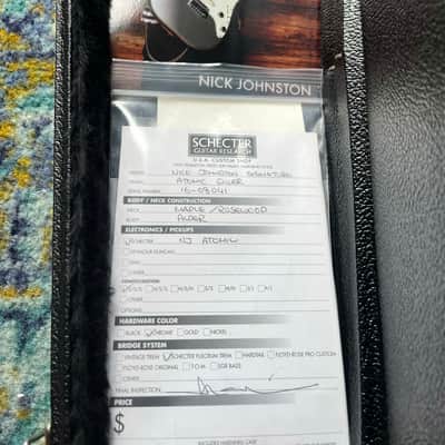 Schecter Nick Johnston USA Signature Signed Custom Shop image 8