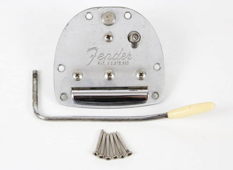 1959 Vintage Fender Jazzmaster Jaguar Tremolo Vibrato Tailpiece w/Original Arm & Screws 1950s Pre-CBS USA image 1