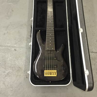 Yamaha  TRB-6 6 String Fretless Bass  Black with hard shell case image 12