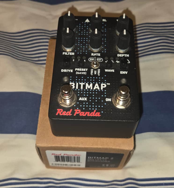 Red Panda Bitmap 2 2021 - Black plus Loopi Aux4 Footswitch image 1