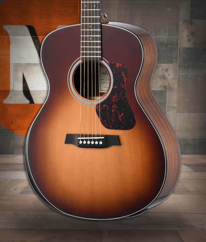 Walden G550REAB-G Natura Solid Spruce Top Armrest Grand Auditorium Acoustic-Electric - Amber Burst Gloss Top / Open Pore Natural (G550REAB-G/W) image 1