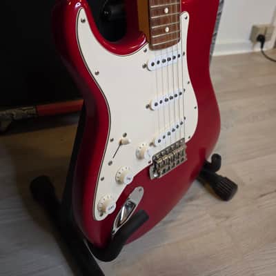 Fender Stratocaster Highway One USA LH Left Hand 2004 - Crimson Red Transparent Nitro Finish American Strat image 8