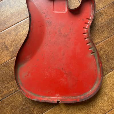 Fender Parker Precision Bass Body Guard 1960's - Red Rare! image 2