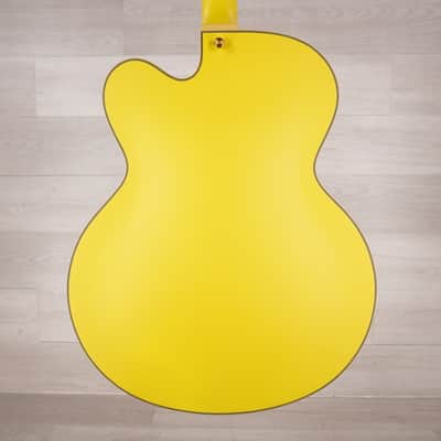 D'Angelico Deluxe EXL-1 Hollow-body Electric Guitar - Matte Yellow image 6