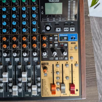 TASCAM Model 12 Multitrack Recorder / Mixer / USB Interface 2020 - Present - Black with Wood Cheeks image 3