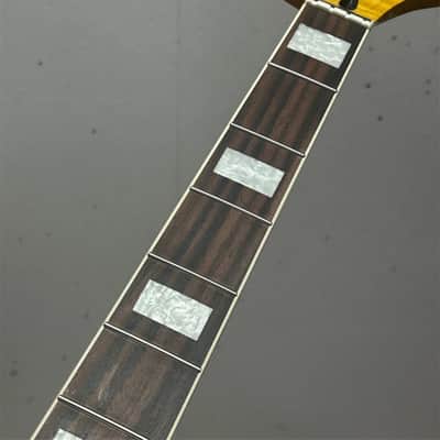 AAA 4 string Yellow Gloss Flame Maple Electric Bass neck 20 Fret Rosewood Inlay image 9