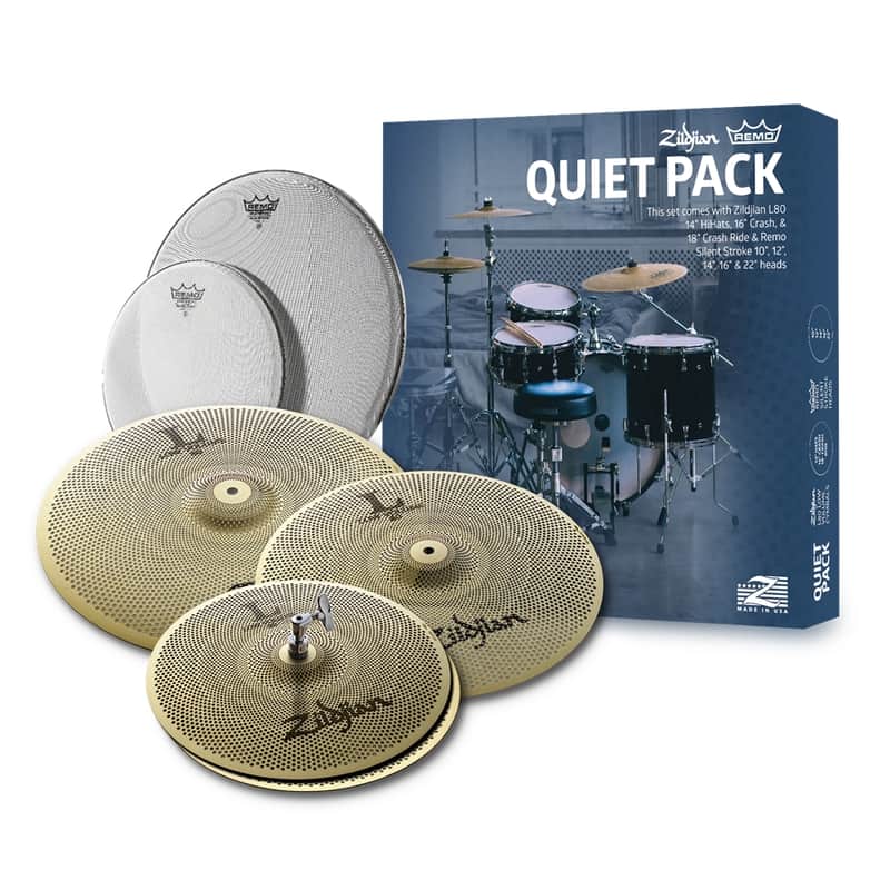 ZILDJIAN LV468RH L80 Low Volume + Remo Silent Heads image 1