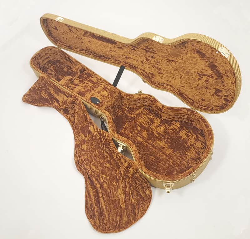Douglas Baritone LP Electric Guitar Case EGC-450 LP BAR Tweed/Gold image 1