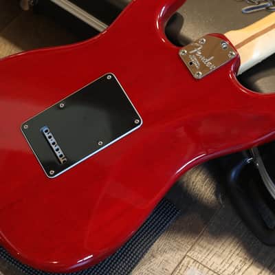 2005 Fender American Deluxe HSS w/ Rosewood FB Stratocaster Electric Guitar Red w/ Black HS + OHSC image 16