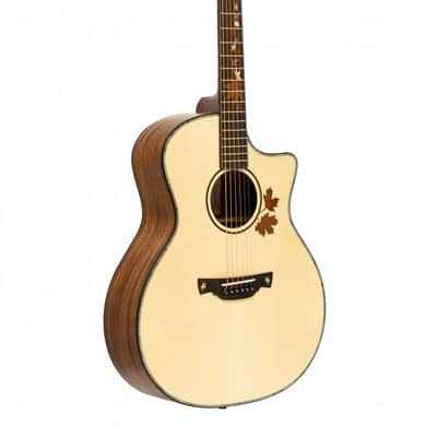 Crafter AL G-MAHO CE Anniversary MAHO Series Grand Auditorium Cutaway Autums Leaves Inlay Design Solid Spruce Top Mahogany Neck 6-String Acoustic-Electric Guitar w/Gig Bag image 1