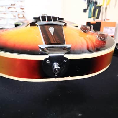 Univox Model 1920 Lectra Short-Scale Bass w/ case 1968 - Sunburst Violin Bass image 23