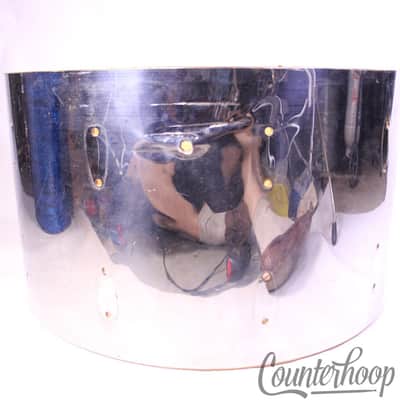 Slingerland 24x14"Buddy Rich Virgin Bass Drum Shell Chrome Over Wood COW 70s3Ply image 2