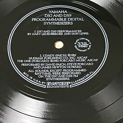 RARE! Vintage Original 1983 Yamaha DX7 and DX9 Programmable Digital Synthesizers Demo Record