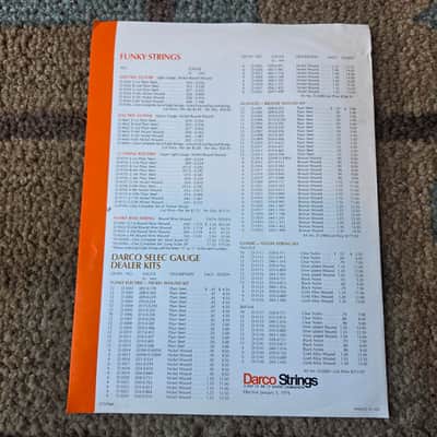 Vintage 1976 Darco Strings Price List! Rare, Original Case Candy, Paperwork! image 3