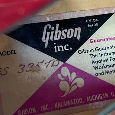 Gibson 1975 ES-335 TD Winered Split-Switch Flower Tuners Tarback PU´s Electric Guitar Case used image 25