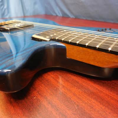Godin LGX-SA with AAA Flame Maple Top 2010s - Trans Blue Flame image 6