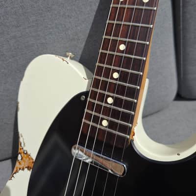 Fender Classic Player Baja '60s Telecaster (relic) 2014 - Modded Relic White over Candy Apple Red image 5