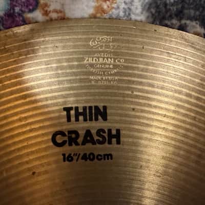 Zildjian 16" A Series Thin Crash Cymbal 1982 - 2012 - Traditional image 3
