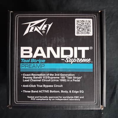Peavey Bandit Supreme Teal Stripe Preamp Black / Teal Pedal *** FREE SHIPPING *** image 2