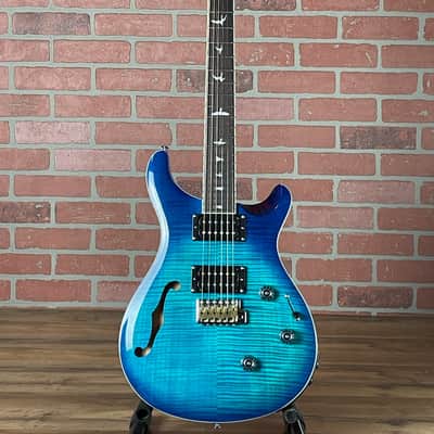 PRS SE Custom 22 Semi Hollow - Blue Matteo | Reverb