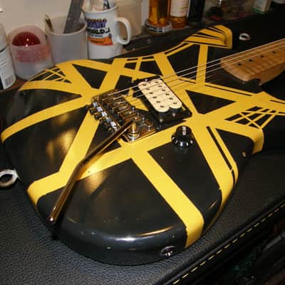 Kramer Beretta  Black N' Yellow 79 Bumble-Bee Style Relic Guitar By Boneyard Custom Guitars image 10