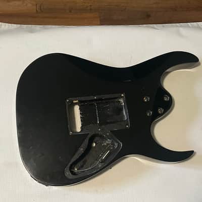 2000's Indonesian Ibanez RG370DXL Lefty Black Basswood Guitar Body Floyd Ready Project image 14