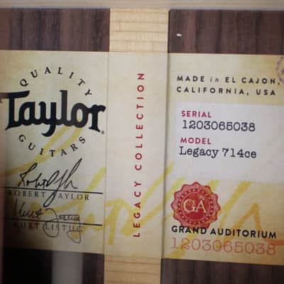 2025 Taylor Legacy 714ce Cedar Rosewood Grand Auditorium Acoustic-Electric Guitar Natural w/Case image 5