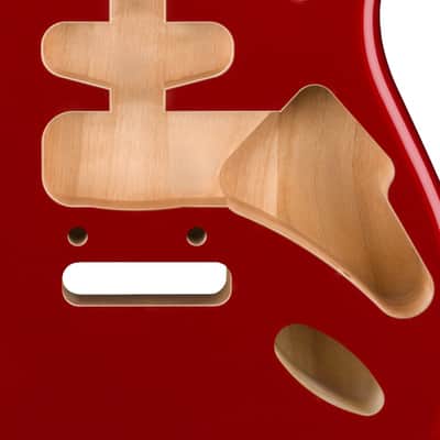 Fender Deluxe Series Stratocaster HSH Alder Body 2 Point Bridge Mount, Candy Apple Red image 11