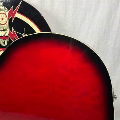 Univox Coily U1825 Hollow Body Guitar MIJ Made In Japan Vintage Redburst - AS IS! needs new nut image 12