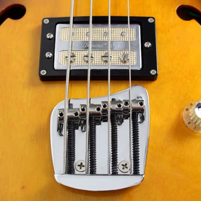 Used DeArmond By Guild Starfire Semi-Hollow Body Bass in Sunburst image 9