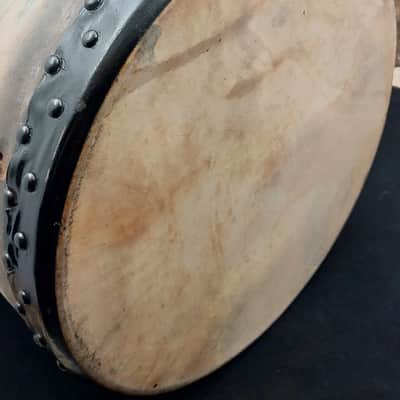 1931 Leedy 16"x16" Maple Floor Tom Shell w/ Hoop + Tacked Calf Heads image 6