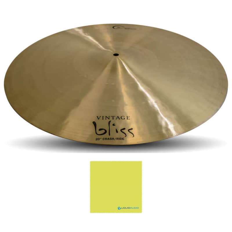 Mint Dream 20 Inch Crash/Ride Cymbal Bundle with Instrument Polishing Cloth - VBCRRI20 Vintage Bliss Series, Dream Cymbals for Practice, Performance, and Recording image 1