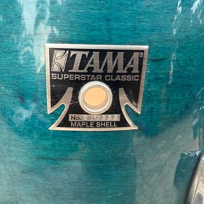 Tama Superstar Classic Maple Blue / Aqua 5pc Double Bass Drum Set kit !! image 11