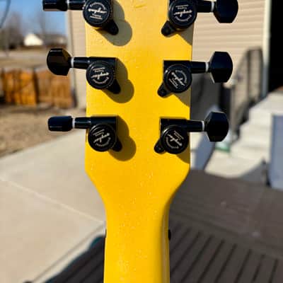 Hand built - Luthier built Corvette Doublecut Doublecut 2026 - Yellow Sparkle image 4