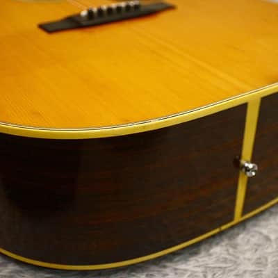 1977 made MILES 2000 D-25 Solid top Vintage Acoustic Guitar Made in Japan image 9