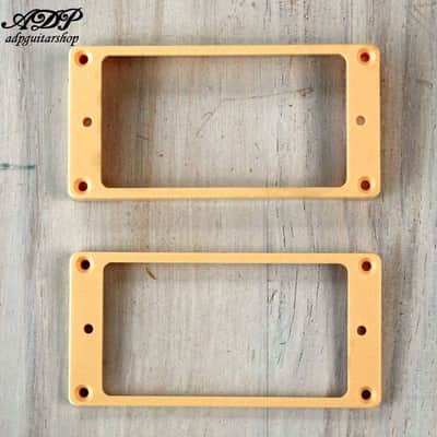 2 Humbucker Pickup Mounting Rings set Gibson LP Curved Les Paul Cream
