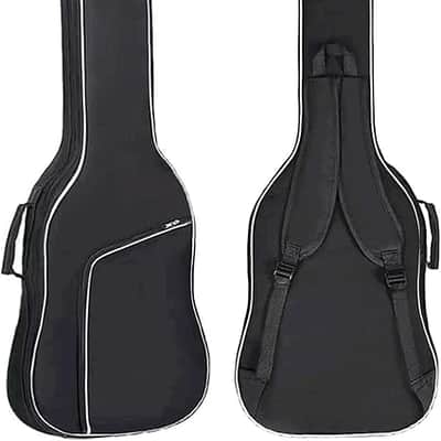 Bass Guitar Bag Gig Bag 0.35 inch Backpack Padded Soft Case Padding Black Electric Bass Case with Back Hanger Loop and Neck Strap image 1