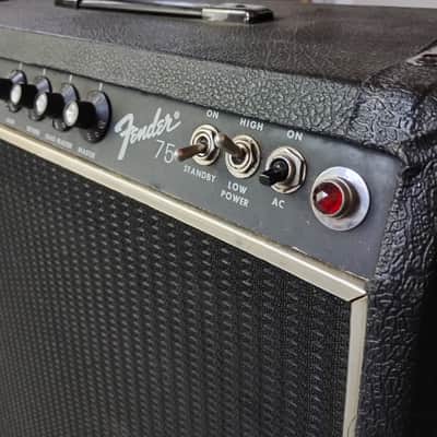 Fender 75 black-1980-75 Watt USA image 2