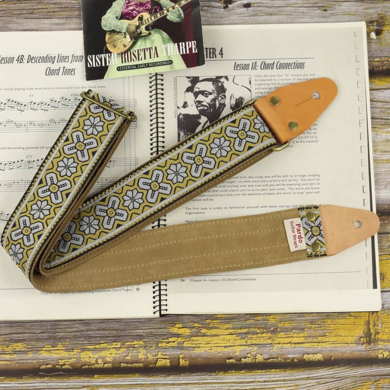 Pardo retro guitar strap model Brown Clapton, backing suede image 1