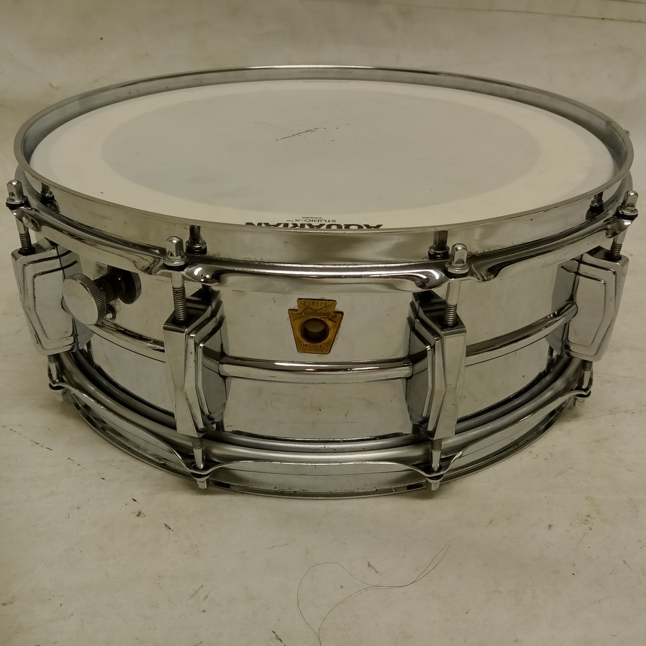 Ludwig Supraphonic 14x5"Snare Drum Vintage 60s Keystone Badge 10Lug Chicago USA — main photograph