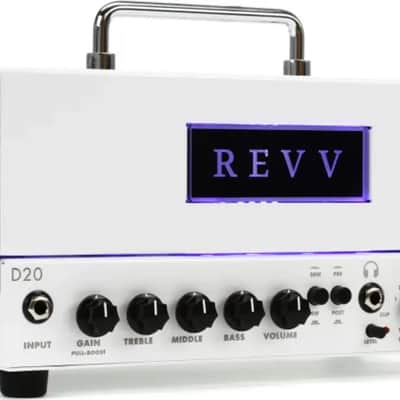 Revv D20 Lunchbox Guitar Tube Amplifier Head, White image 3