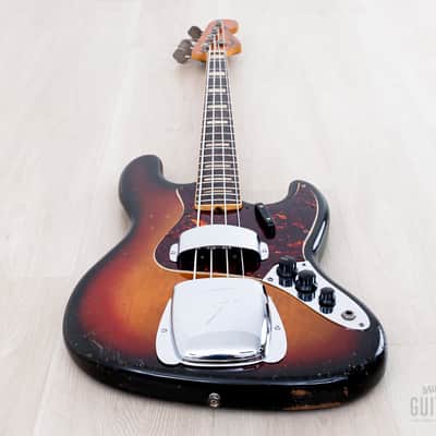 1973 Fender Jazz Bass Sunburst Vintage Electric Bass Guitar, Alder Body w/ Case image 11