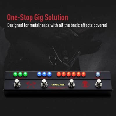 Sonicake Black Hammer Guitar Multi Effect Pedal Heavy Metal Hi-Gain Distortion Boost Chorus image 3